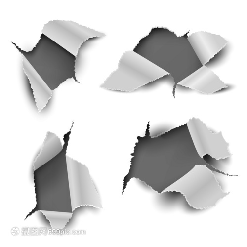 破碎的紙矢量插圖與紙板容器制造的藝術與應用